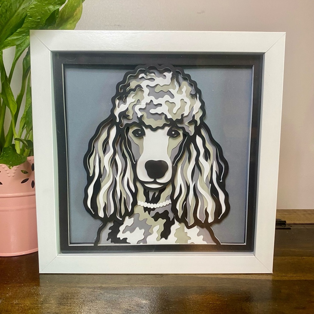 3D Poodle Shadowbox - Picture 4 of 8